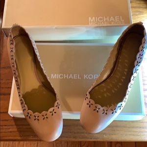 Michael Kors tan beaded shoe